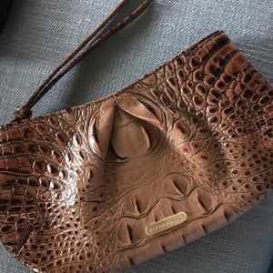 Brahmin wristlet, pecan colored